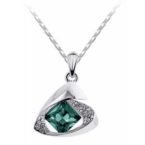 Naszyjnik Swarovski Elements Quadrel Emerald