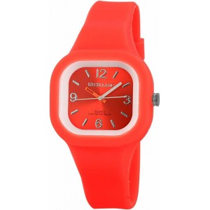 Pomarańczowy Kwadratowy Silikonowy Zegarek 